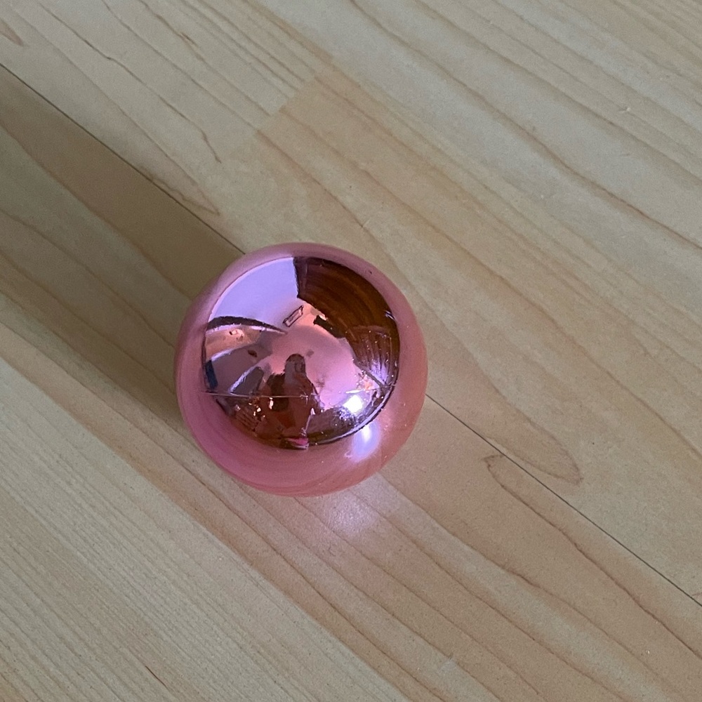 Pink metallic ornament